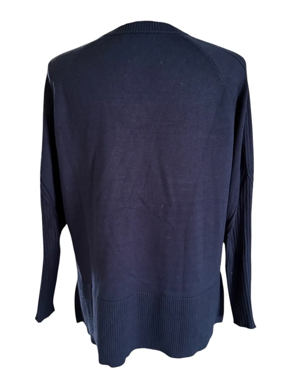 Metric Knits Everyday V‑Neck Sweater in Navy